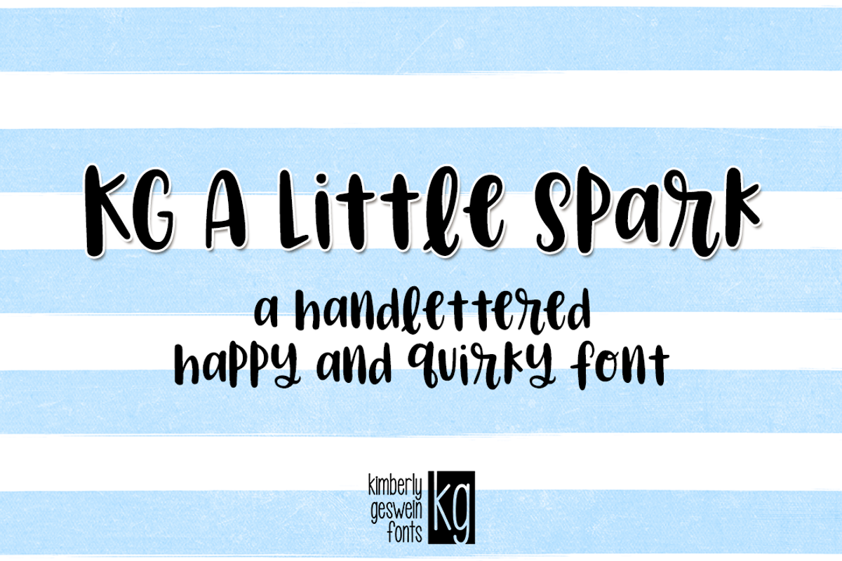 KG A Little Spark, a Script Font by Kimberly Geswein Fonts (Photo 1 of 3)