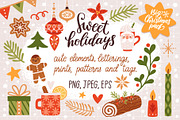 Sweet holidays. Christmas clipart, a Decorative Illustration by MagicForestory (Thumbnail 1 of 10)