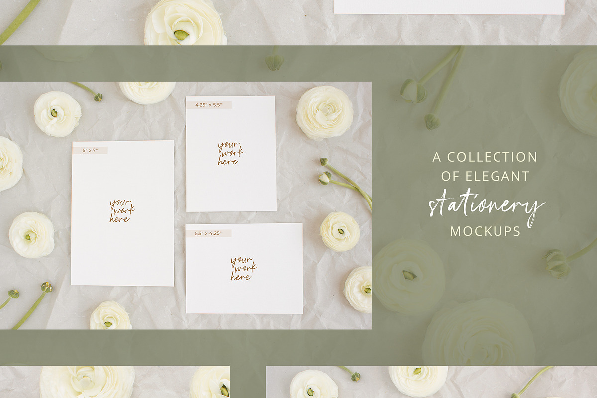 Spring Styled Stationery Mockups, a Print Template by eclosque (Photo 2 of 7)