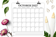 2027 12x12 Monday to Sunday Calendar, a Stationery Template by Running With Foxes (Thumbnail 4 of 5)