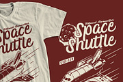 Space Shuttle T-Shirt Design, an Illustration by CJR Designs (Thumbnail 2 of 3)