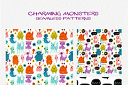 Charming Monsters Clipart & Patterns, an Illustration by LukaJreym (Thumbnail 11 of 11)