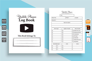 YouTube Planner Logbook KDP Interior