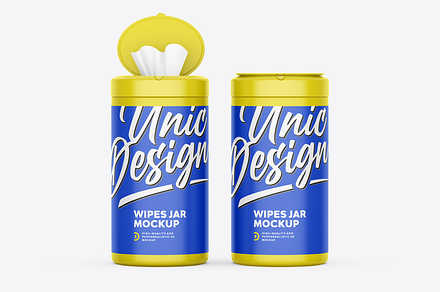 Wipes Jar Mockup, a Product Mockup by UnicDesign