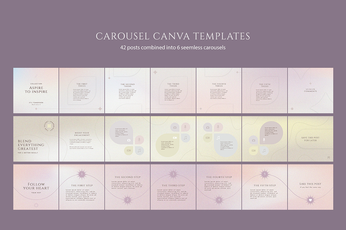 Grainy gradient Instagram templates, a Social Media Template by Elady (Photo 6 of 11)