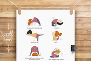 Yoga Poses with Cute Girl Character, an Object Graphic by CARROTDESIGN (Thumbnail 2 of 4)
