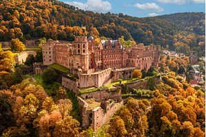 The castle ruin in Heidelberg, Baden, an Architecture Photo by Nature and travel