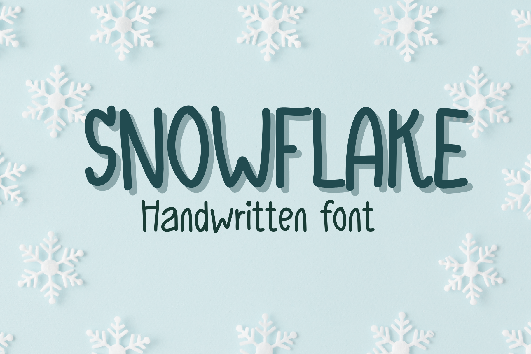 Snowflake, a Handwritten Font by Sirinart