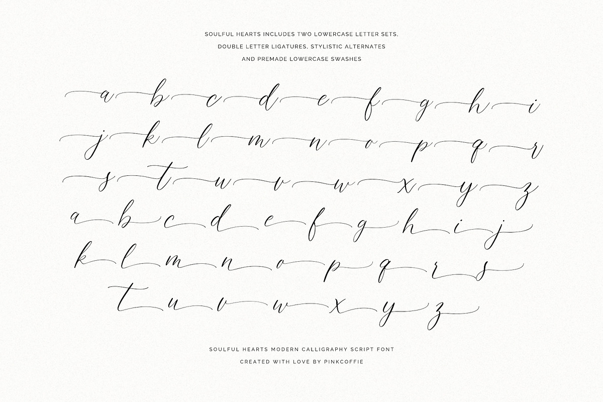 Soulful Hearts | Calligraphy Script, a Script Font by Pink Coffie (Photo 15 of 16)