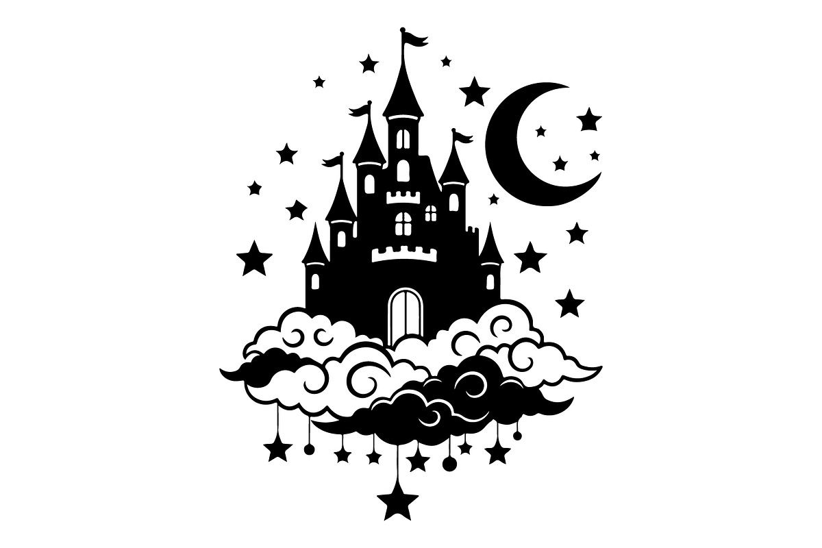 Fantasy Castle Cloud Moon Bundle, an Object Illustration by Gaye Art (Photo 11 of 30)