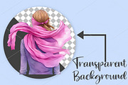 Glamour Girl Glam Pink Clipart PNG, an Illustration by Canvas Craft (Thumbnail 2 of 7)
