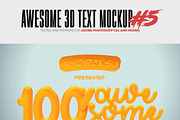 Awesome 3D Text Mockup Bundle, a Mockup by Amorjesu.com (Thumbnail 6 of 21)
