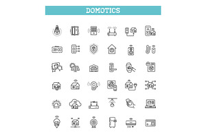 Domotics Icons, a Technology Illustration by Tettygreen