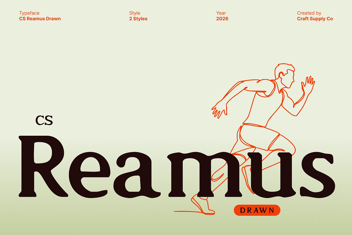 CS Reamus Drawn, a Serif Font by Craft Supply Co. (Photo 1 of 8)