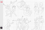 Procreate Anime Friends Body Guides, a Brush Add-On by ArtPrintBabe (Thumbnail 2 of 4)