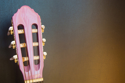 Music school of guitar for children containing black, blackboard, and boy, a School & Education Photo by MM Studio