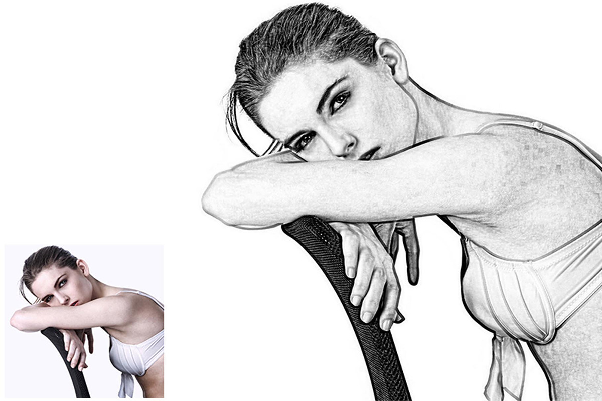 Vector Sketch Photoshop Action, an Action Add-On by Jacpot007 (Photo 2 of 6)
