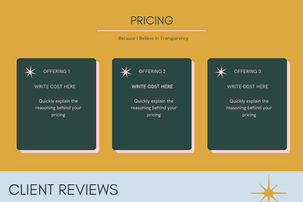 One Page Canva Website Template preview 3