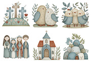 Cute Religious Easter Clipart, an Illustration by Designworld (Thumbnail 3 of 5)