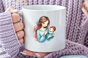 Black and White Mothers Day Clipart, an Illustration by DreamCafeArt (Thumbnail 4 of 6)