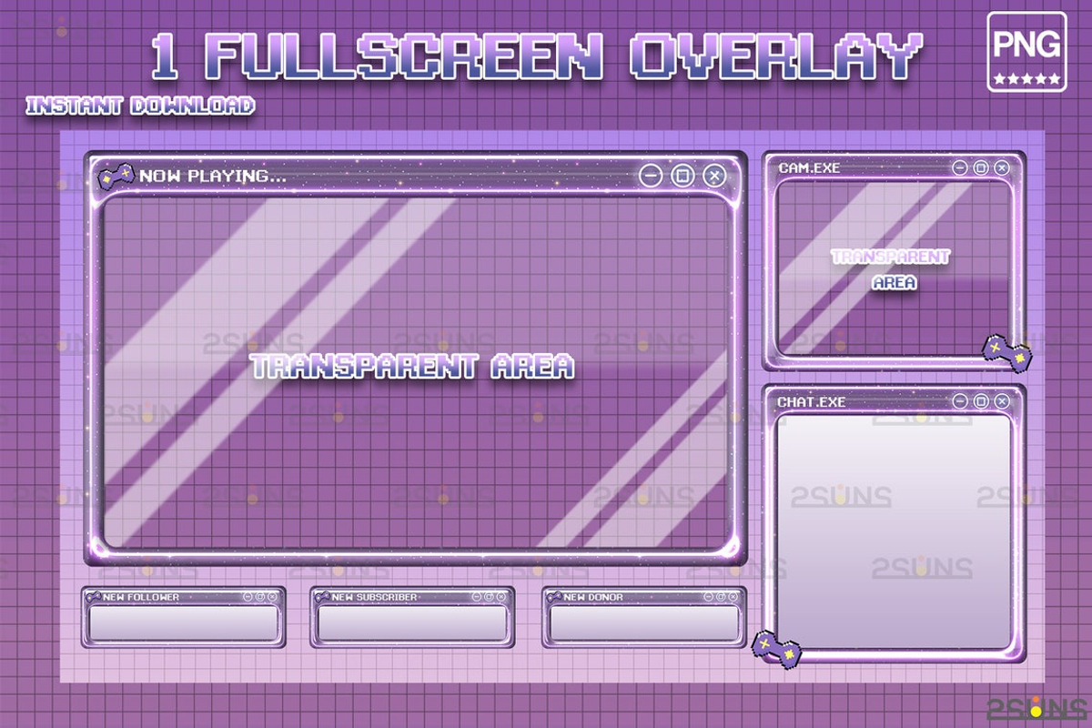 Kawaii twitch overlay package, a Social Media Template by 2SUNS (Photo 2 of 3)