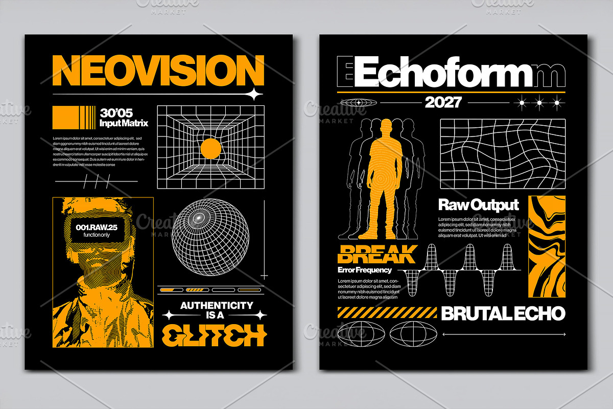 Brutalist Poster with Bold Typograph, a Wallpaper Graphic by Creative ...