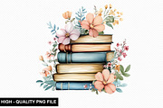 Watercolor Floral Book Clipart, an Illustration by crative8112 (Thumbnail 9 of 10)