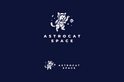 Astronaut Cat Design Template, a Branding & Logo Template by lineandcircle (Thumbnail 2 of 3)