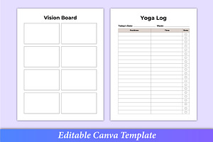 2024 Vision Board Planner Canva KDP