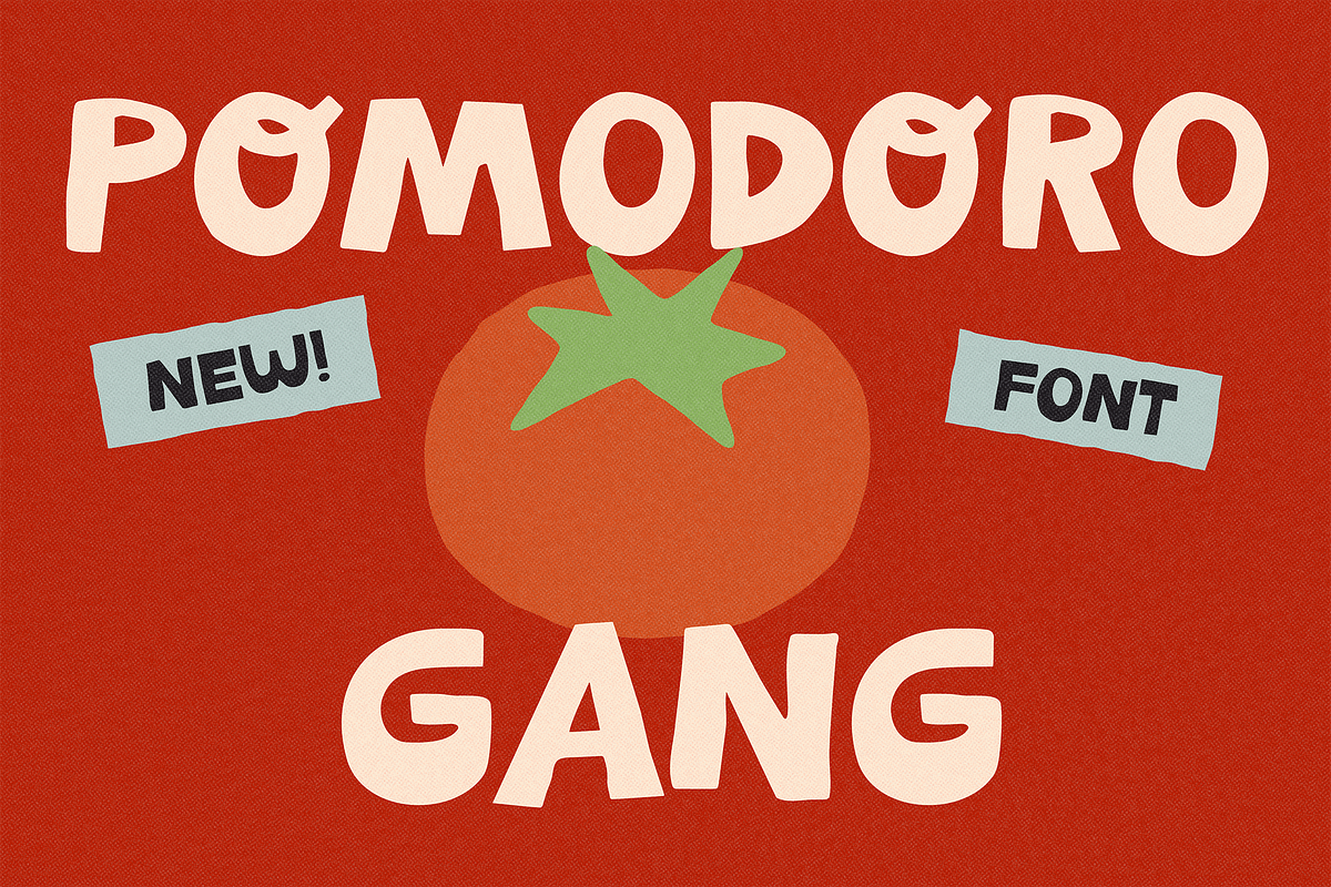 POMODORO GANG | CHUNKY FONT, a Handwritten Font by Maria Feliz Fonts (Photo 1 of 8)