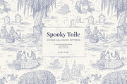 Spooky Toile Halloween Patterns PNG, a Pattern Graphic by Ette Design (Thumbnail 1 of 8)