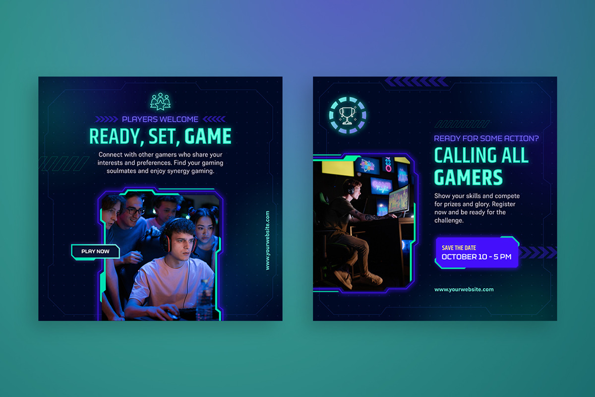 Gaming and eSports Banner Templates, a Social Media Template by Brandify Studio (Photo 4 of 4)