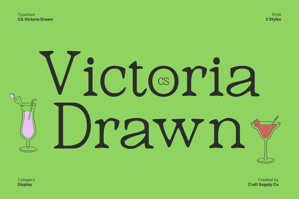 CS Victoria Drawn, a Serif Font by Craft Supply Co. (Photo 1 of 8)