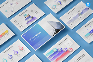 Milestones Presentation Keynote, a Presentation Template by Pixslides