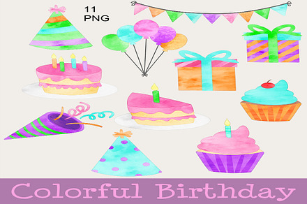 Colorful Birthday Clip Art