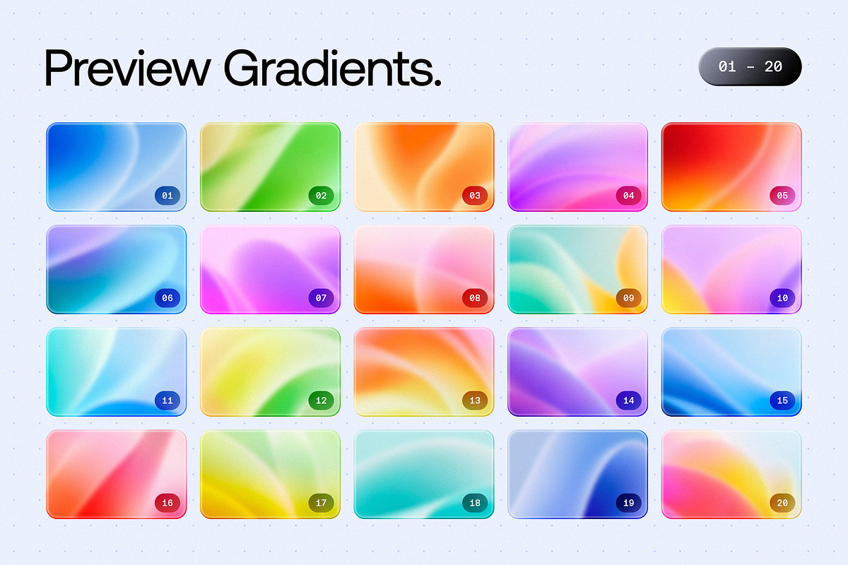 100 Waveblur Gradients Collection, a Texture Graphic by Asylab (Photo 2 of 10)