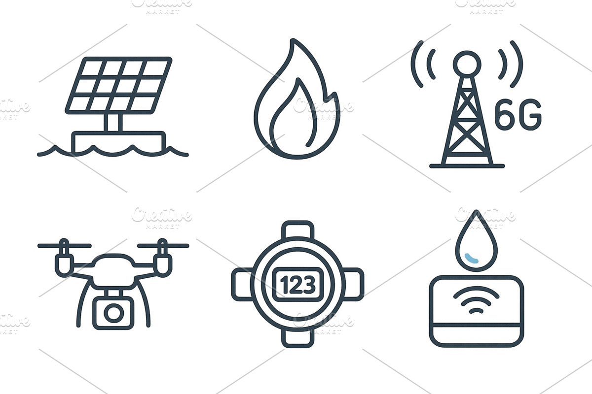 Innovative technology icons, an Illustration by ZinetroN