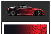 Dynamic Cracked Car Design, a Decorative Illustration by CarWrap design (Thumbnail 4 of 4)