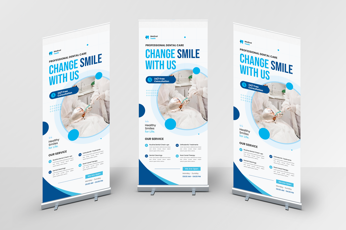 Dental Care Roll Up Banner, a Print Template by Annora Studio (Photo 5 of 5)