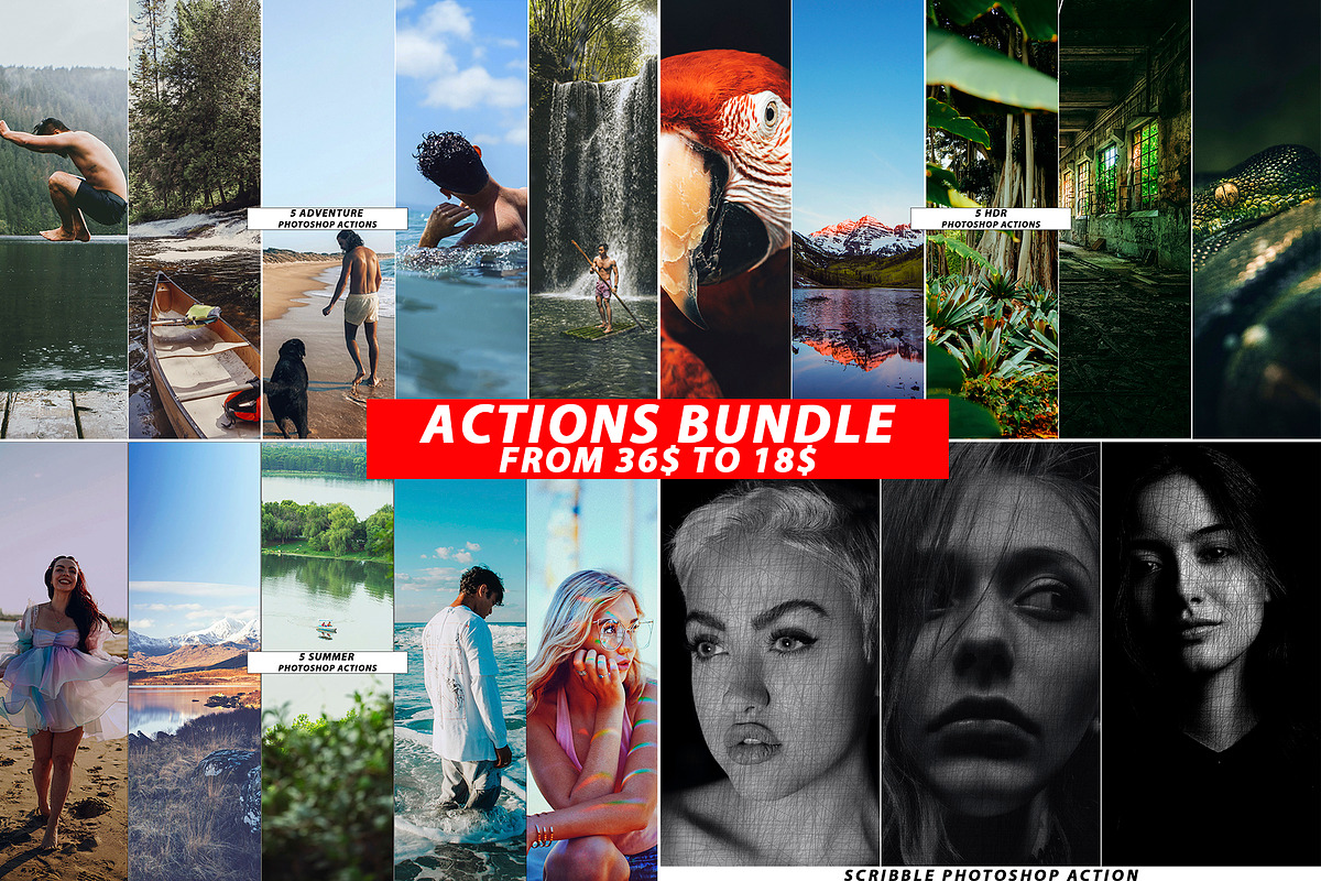 Photoshop Actions Bundle, an Action Add-On by Viktor Gjokaj (Photo 1 of 5)