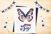 35 Patriotic Butterfly Art Bundle, a Decorative Illustration by Art Paradise Studios (Thumbnail 5 of 8)