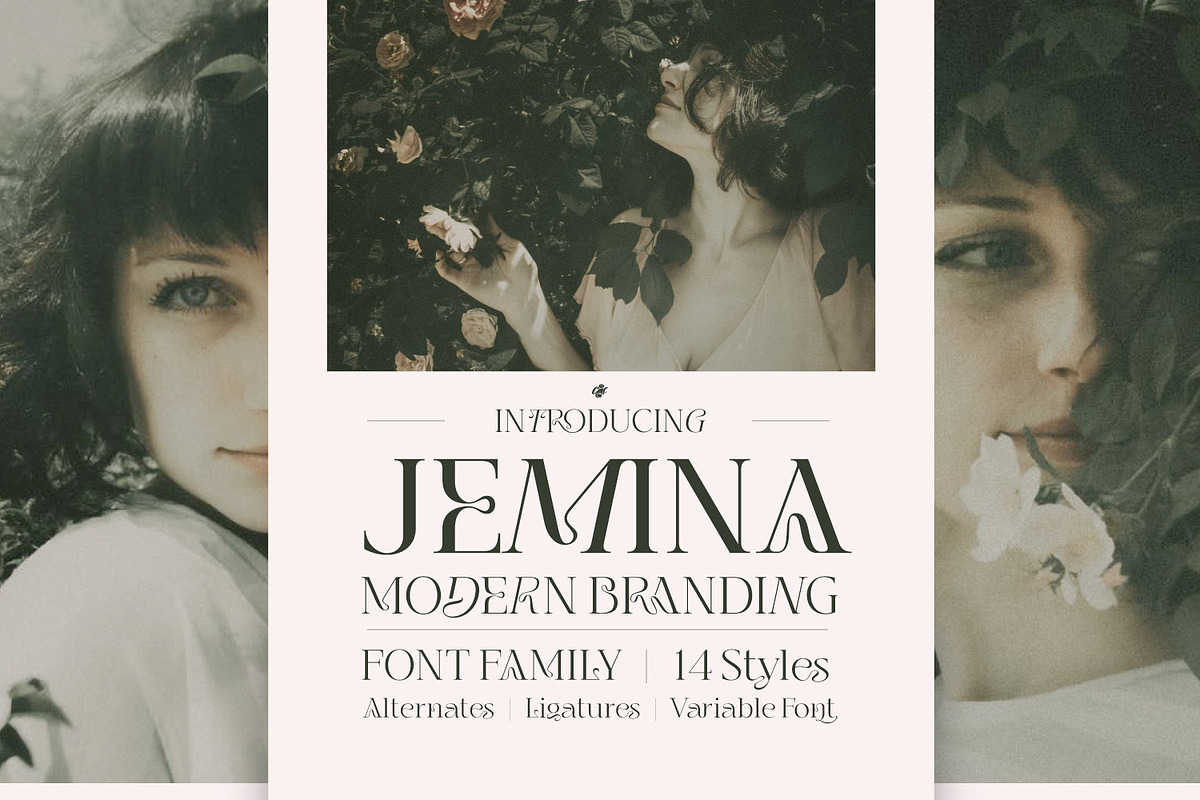 Jemina - Modern Branding Family, a Serif Font by creativemedialab (Photo 1 of 15)
