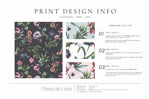 Flores De Lirios Print Patterns!