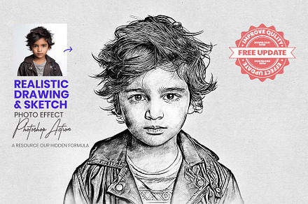 Realistic Drawing & Sketch Effect, an Action Add-On by MRI STUDIO