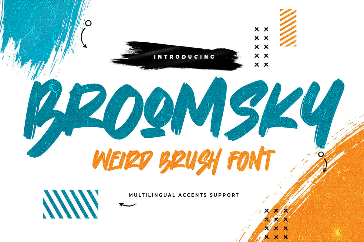 Broomsky – Weird Brush Font, a Handwritten Font by Almarkhatype (Photo 1 of 8)