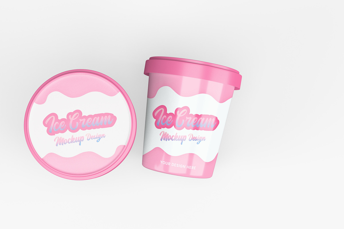 Glossy Ice Cream Cup Mockup PSD, a Cups & Container Mockup by Akrinity Digital (Photo 6 of 8)