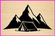 Tent and Mountain Emblem Bundle, an Object Illustration by Gfx_Store (Thumbnail 12 of 12)