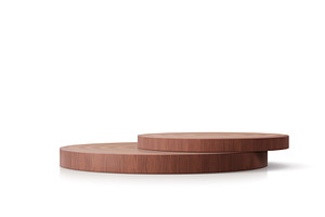 Round wooden podium stand, a Decorative Illustration by Vector Tradition