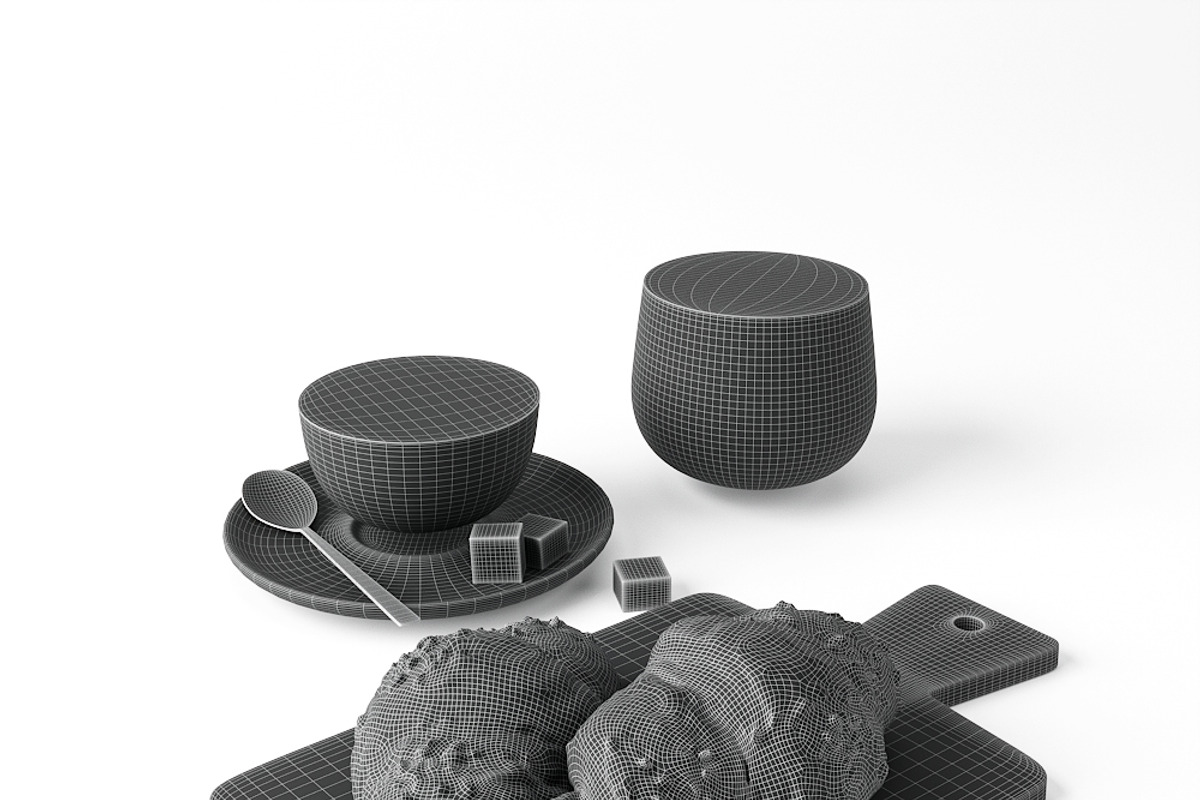 Decor Set Chocolate Croissant, a Food & Drink 3D Model by gianniritschard (Photo 8 of 10)