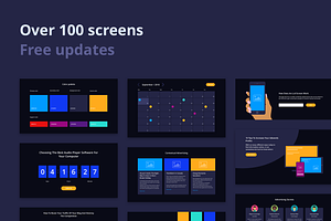 Simple And Dark UI Kit